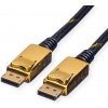 Kábel DisplayPort M/M 10m, 4K@60Hz, DP v1.2, 21.6Gbit/s, čierny, pozl. konektor, Gold