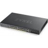 Zyxel GS1920-24HPv2, 28 Port Smart Managed PoE Switch 24x Gigabit Copper PoE and 4x Gigabit dual pers., hybrid mode, 375 Watt PoE GS192024HPV2-EU0101F