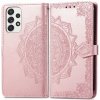 Peňaženkové puzdro Embossing Pattern Mandala Flower ružové – Samsung Galaxy A53 5G