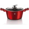 Hrnec Berlingerhaus s mramorovým povrchem a poklicí 24 cm Burgundy Metallic Line BH-1257