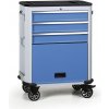 Pojazdný dielenský vozík na náradie EXPERT, 4 zásuvky, modrá