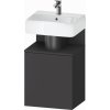 Duravit Qatego skrinka 44x35x64.5 cm závesná kúpeľňová skrinka pod umývadlo grafitová QA4076R49490000