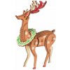 Woodcraft Drevené 3D puzzle Vianočný sob