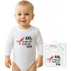Body s potlačou New Baby Viac vlasov ako táta - darčekové balenie - 80 (9-12m)