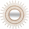 ATMOSPHERA Prútené nástenné zrkadlo Slnko 76 cm