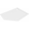 Mexen Flow Slim, pravostranná päťuholníková sprchová vanička 100 x 80 cm, biela lesklá, 46P108010R