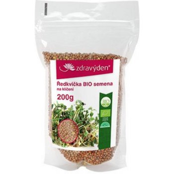 BIO Reďkovka - Raphanus sativus - bio semená na klíčenie - 200 g