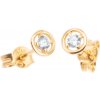 Argento Zlaté náušnice - číry okrúhly zirkón, priemer 2 mm 6A014