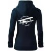 Still Plays With Planes - Mikina dámska trendy zipper s kapucňou - M ( Tmavomodrá (veľmi tmavá - skoro čierna) )