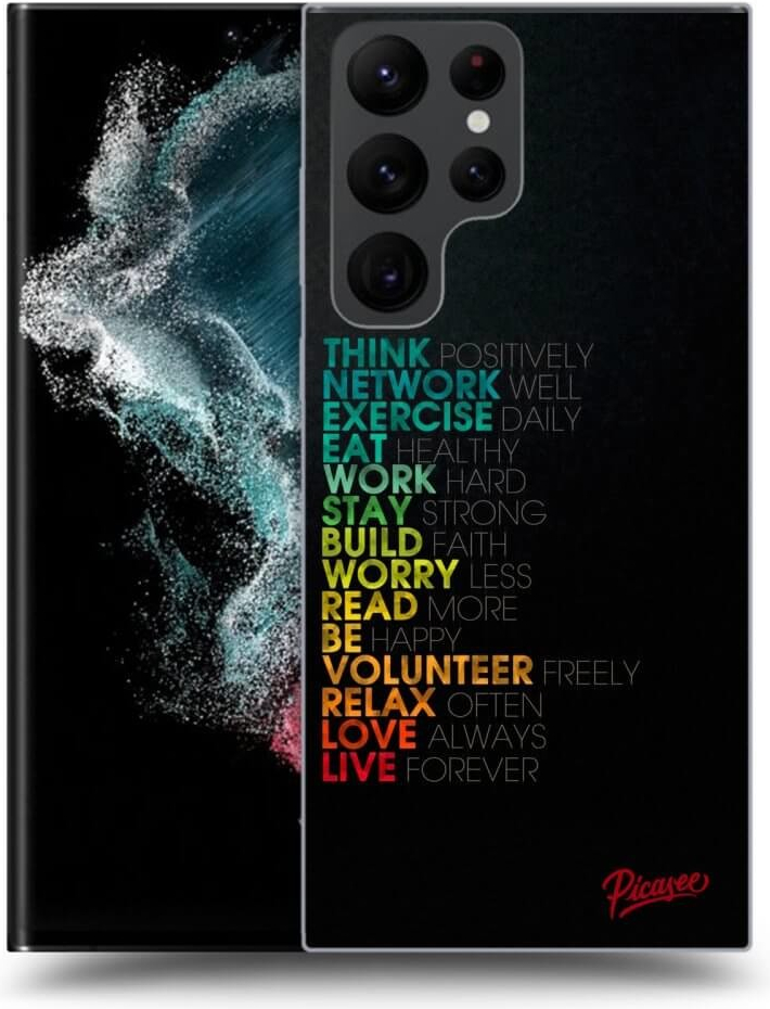 Púzdro Picasee silikónové Samsung Galaxy S23 Ultra 5G - Motto life čiré