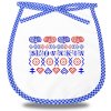 Podbradník s folklórnym motívom modrý