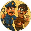 Jedlý papier policajt chytá lupiča 19,5 cm - Pictu Hap - Pictu Hap
