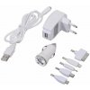 Compass Nabíjačka telefónu 220/12V (Iphone4/5, micro USB, mini USB, Nokia)