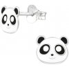 Majya Strieborné náušnice PANDA 10685