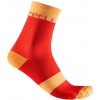 Castelli Velocissima 12 W, Hibiscus/ Soft orange Veľkosť: 35 - 38 Letné cyklo ponožky