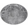 Najkoberce MEFE kruh 2783 Marmur - tmavo sivý 100 cm