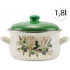 Perfect Home 14826 Smaltovaný hrniec 16cm, 1,8l + pokrievka biely