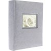Šitý vreckový album na fotografie 10x15/300 LOVE SILVER