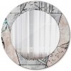 Okrúhle dekoračné zrkadlo s motívom Zima fi 50 cm