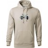 Narodeniny 60 rokov na bicykli - Mikina pánska Cape s kapucňou - 3XL ( Ľadovo sivá )