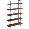 tectake 404150 regál glasgow 106 x 34,5 x 179,5 cm - industriálne drevo tmavé, rustikálne