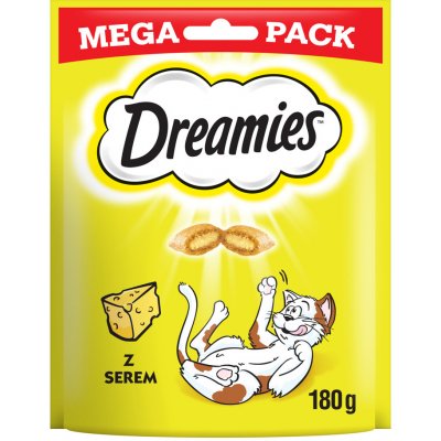 DREAMIES Mega Pack 180g pochúťka pre mačky s lahodným syrom