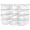 Songmics Úložný box Clear sada 12 ks 16,5 x 12,5 x 29,5 cm transparetná
