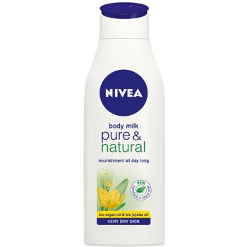 Nivea Pure & Natural výživné telové mlieko pre veľmi suchú pokožku 400 ml