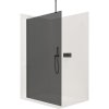 CERANO Sprchová zástena Walk-in Onyx Top L/P čierna mat, grafitové sklo 160x200