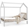 Wilsondo Detská domčeková posteľ so zábranou 140x80 Pietro - biela