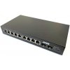 ADEX AD1000-8GPD-2FM, reverzný PoE switch, 2x SFP, 8x GLAN, 7x POE IN + 1x POE OUT, metal