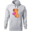 Zamilovaná kapybara - Mikina pánska Cape s kapucňou - 5XL ( Svetlosivý melír )