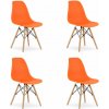 Stolička OSAKA oranžová / prírodné nohy x 4 9401 80 00 00