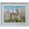 Kvitnúce mesto - Mária Lenárdová, originálny, ručne maľovaný obraz M (do veľkosti 65x65cm) Viac farieb