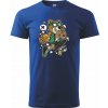 Basketbal komiks - Tričko extra veľké (5-8XL) - 5XL ( Kráľovská modrá )
