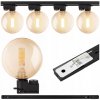Šinové osvetlenie Šínoprípojka 1m + 4x objímka G9 Sklenená guľa LED Lampa
