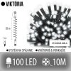 Viktória spojovateľná led svetelná reťaz vonkajšia - 100led - 10m studená biela