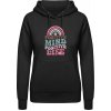 AWDis Hoodie Mikina - Pozitívna myseľ, život - Čierna - XXL - Dámske