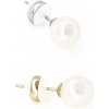 Náušnice z chirurgické oceli Pearl Pin - Nerez RL