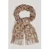 ŠÁL GANT G PATTERN SCARF CARAMEL BEIGE