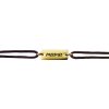 Šnúrkový minimalistický Glosery náramok s príveskom platnička MAMA - personalizovaný, chirurgická oceľ, šnúrka 1,5mm Obvod zápästia: S 16-17 cm, Šnúrka: oranžová, Prívesok: strieborný
