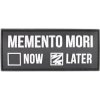 3D PVC Nášivka/Patch Memento Mori later - čierna