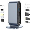 AppleMix Dokovacia stanica / rozbočovač - USB-C + 4x USB-A + HDMI + SD + ethernet - kov - sivá