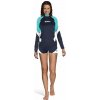 Tričko MARES RASH GUARD LOOSE FIT Short Sleeve - Dlhý Rukáv - Voľný strih - Dámske XXL Tyrkysová