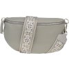 NovaKabelka.sk Reni Grande Grigia Nuvole s prídavným popruhom III kožená talianska crossbody kabelka sivá