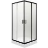 KERRA - Sprchovací kút s vaničkou Soho SQ 90 (čierny) 5907548118813