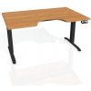 Hobis Pracovný stôl Motion Ergo, PO, 2S, 120x70,5-120,5x90 cm, jelša/čierna