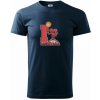 I love basketball - Klasické pánske tričko vyššej gramáže - M ( Tmavomodrá (veľmi tmavá - skoro čierna) )