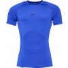 Pánske tréningové tričko Nike, M NP DF TIGHT TOP SS Modrá,Čierna M