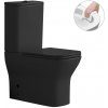 CERANO - WC kombi Hugo, Rimless + Slim/UF sedátko - spodný/zadný odpad - čierna matná - 63,5x35,5 cm CER-538762